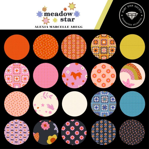 Baumwolle Patchwork -  Alexia Abegg - Ruby Star Society - Meadow Star - Dark Peony Bloom